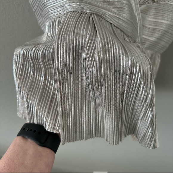 Express Silver V-Neck Tank Top Size Medium EUC - Picture 8 of 10